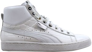 Puma  Basket Mid Exotic White  (W) White/Silver Foil (360534-02)