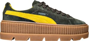 Puma  Cleated Creeper Rihanna Fenty Suede Green (W) Rosin/Lemon-Vanilla Ice (366268-01)