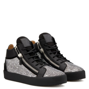 Giuseppe Zanotti KRISS Mid Top Sneakers Black (18975)