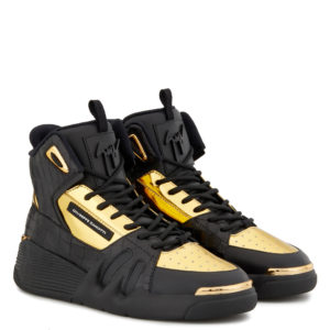 Giuseppe Zanotti TALON High Top Sneakers Gold (17386)