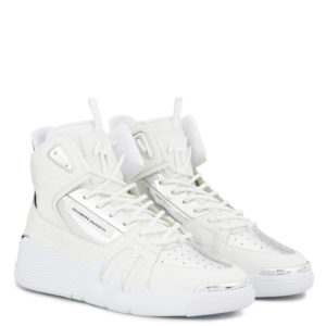 Giuseppe Zanotti TALON High Top Sneakers Silver (17402)