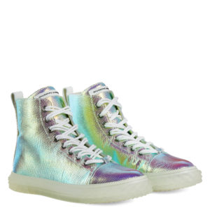 Giuseppe Zanotti BLABBER Mid Top Sneakers Silver (70727)