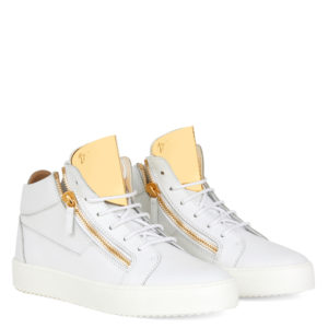 Giuseppe Zanotti KRISS STEEL Mid Top Sneakers White (71012)