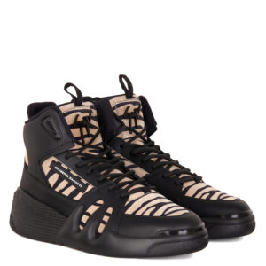 Giuseppe Zanotti TALON High Top Sneakers Black and white (71100)