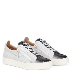 Giuseppe Zanotti FRANKIE Low Top Sneakers Black and white (71341)