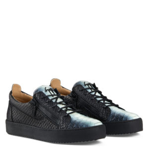 Giuseppe Zanotti FRANKIE Low Top Sneakers Black and white (71367)