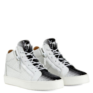 Giuseppe Zanotti KRISS Mid Top Sneakers Black and white (71635)