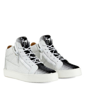 Giuseppe Zanotti KRISS Mid Top Sneakers Black and white (71643)