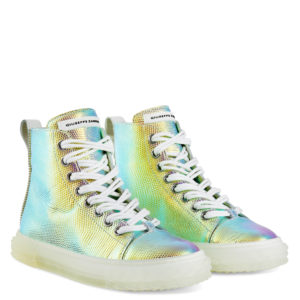 Giuseppe Zanotti BLABBER JELLYFISH Mid Top Sneakers Silver (72124)