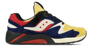 Saucony  Grid 9000 Play Cloths “Motocross” Dress Blue/Chili Pepper Red-Mimosa Yellow (S70184-1)