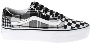 Vans  Old Skool Platform Plaid Checkerboard (W) Black/True White (VN0A3B3UVYD)