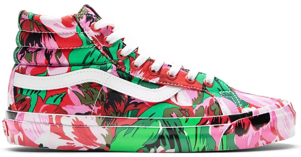 Vans Sk8-Hi KENZO Floral Red Floral Red/True White (VN0A4BVB02G)