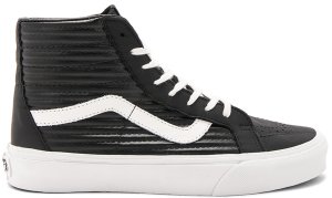 Vans Sk8-Hi Moto Leather Black White (W) Black/Blanc de Blanc (VN0A2XSBOGG)
