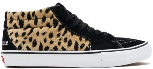 Vans  Sk8-Mid Supreme Velvet Leopard Black Black (VN0A347UOPM)