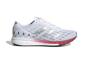 adidas Adizero Boston 9 Scarlet (W) Cloud White/Silver Metallic/Scarlet (FY4641)