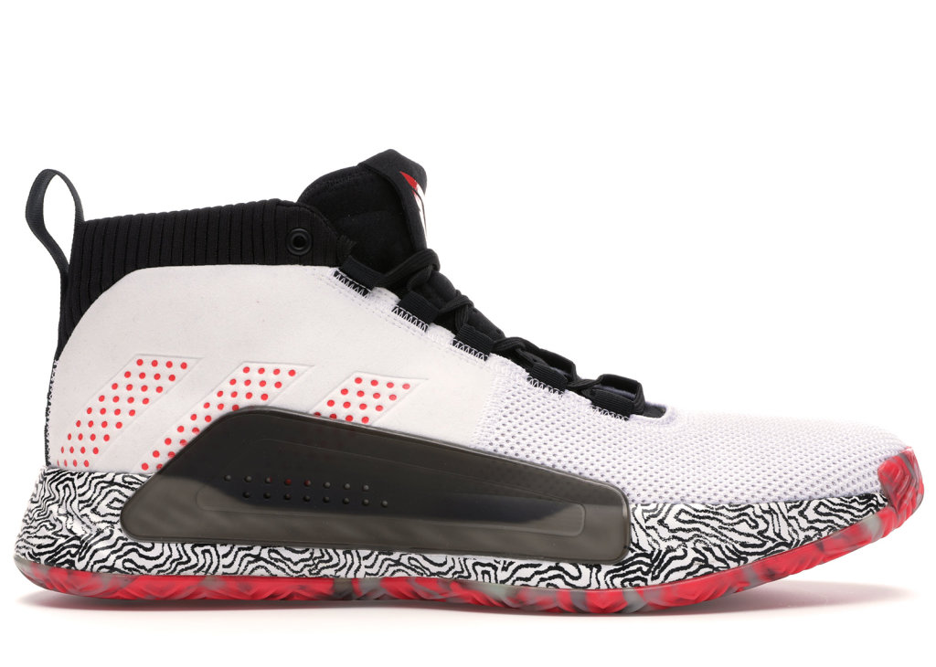 adidas Dame 5 Home White/Black/Red (F36561)
