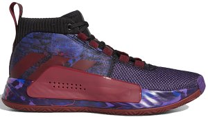 adidas  Dame 5 Shine Together Core Black/Collegiate Burgundy/Scarlet (G26134)