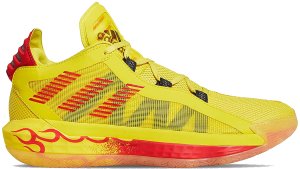adidas  Dame 6 Hot Rod Team Yellow/Core Black-Scarlet (FW8498)