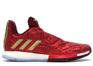 adidas  Harden Vol. 3 Marvel Iron Man Scarlet/Collegiate Burgundy/Gold Metallic (EF2397/EF2524)