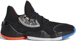 adidas  Harden Vol. 4 Barbershop Core Black/Silver Metallic/Bright Blue (F97187)