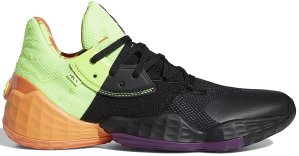 adidas  Harden Vol. 4 Black Green Orange Core Black/Amber Tint/Glory Purple (FV4713)
