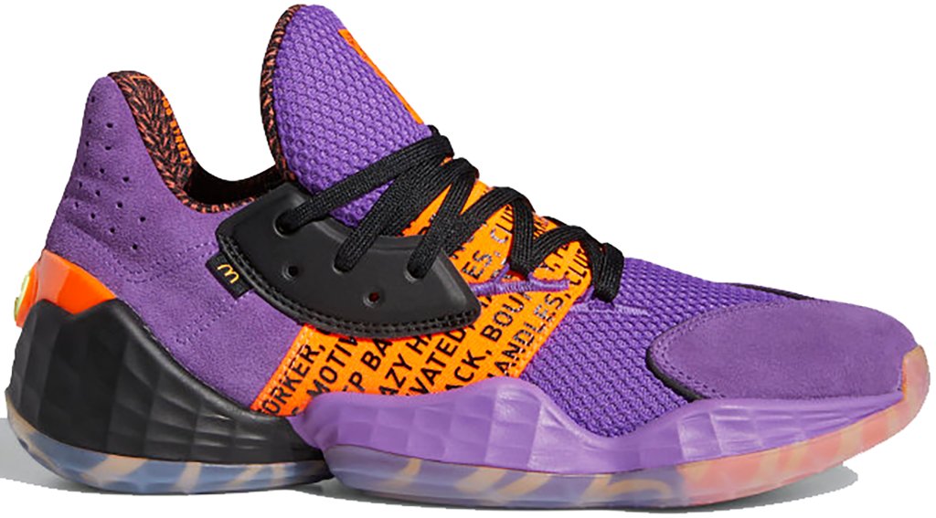 adidas Harden Vol. 4 McDonald’s Active Purple/Core Black/Solar Orange (FX2084)