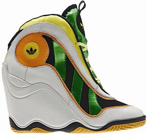 adidas  JS Crazy 97 Wedge Multi (W) White/Green/Yellow (M29017)