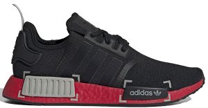 adidas NMD R1 Black Grey Scarlet Core Black/Metal Grey/Scarlet (FV3907)