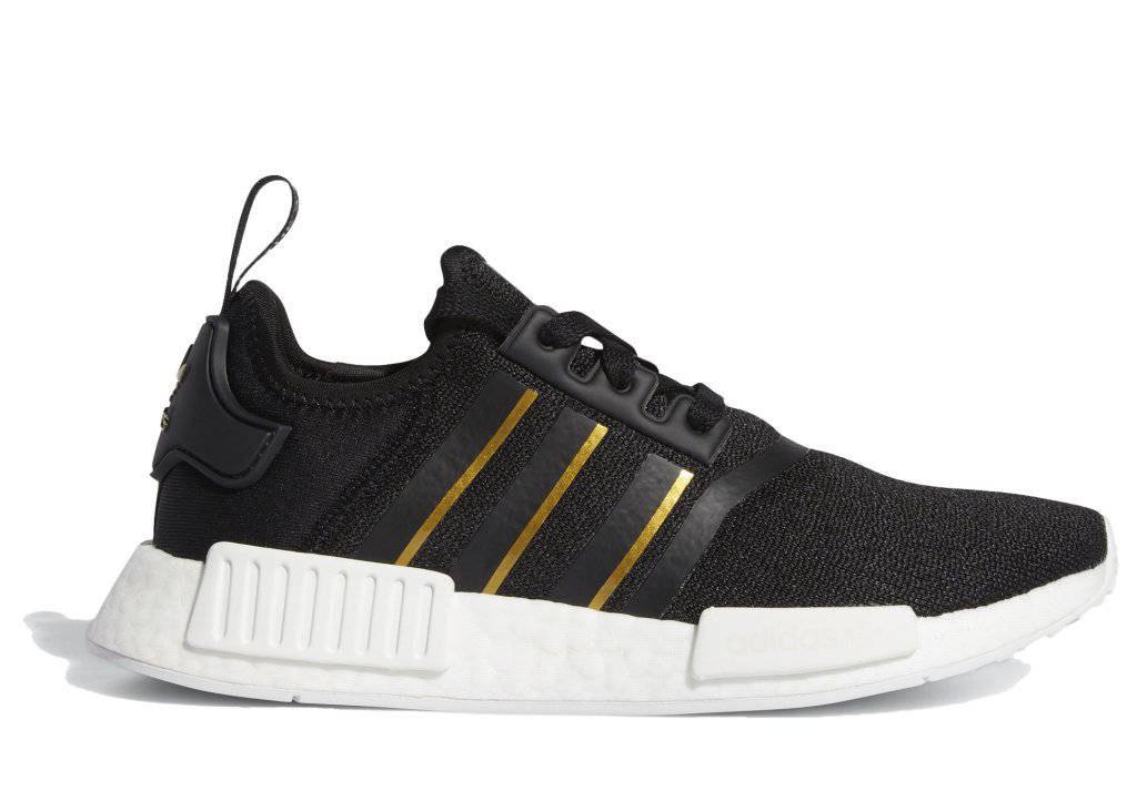 adidas NMD_R1 Core Black (W) Core Black/Gold Metallic/Crystal White (FW6433)