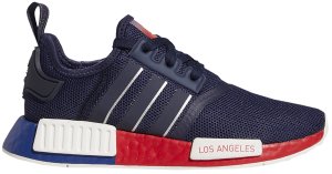 adidas  NMD R1 United By Sneakers Los Angeles (GS) Collegiate Navy/Silver Metallic/Scarlet (FY6631)