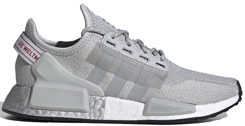 adidas NMD V2 Grey Two Silver Metallic (Youth) Grey Two/Silver Metallic/Core Black (FW8049)
