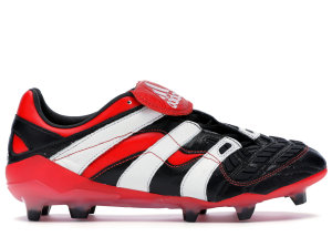 adidas Predator Accelerator Firm Ground Cleat Black White Red Core Black/Cloud White/Red (D96665)