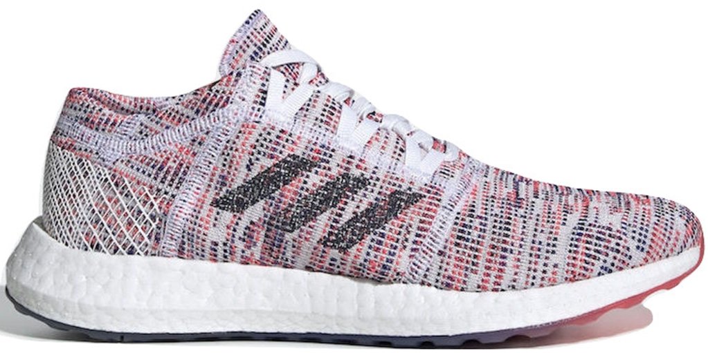 adidas Pureboost Go Cloud White Shock Red (W) Cloud White/Legend Ink/Shock Red (B75829)