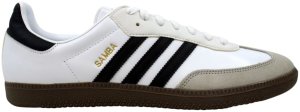 adidas  Samba White White/Black-Gum Colored Sole (G17102)