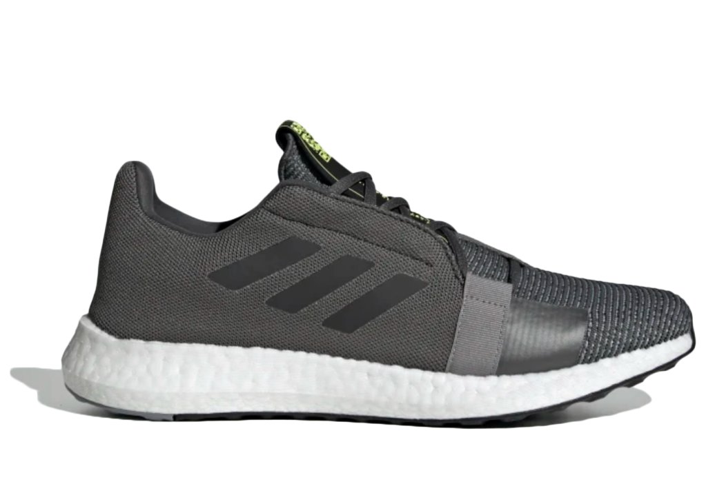 adidas Senseboost Go Grey Six Core Black Grey Six/Core Black/Solar Yellow (EF1581)