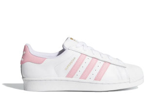 adidas Superstar Light Pink Gold Metallic (GS) Cloud White/Light Pink/Gold Metallic (S81019)