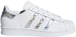 adidas  Superstar White Holographic Stripes (Youth) Footwear White/Footwear White/Footwear White (F33889)