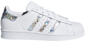 adidas Superstar White Holographic Stripes (Youth) Footwear White/Footwear White/Footwear White (F33889)
