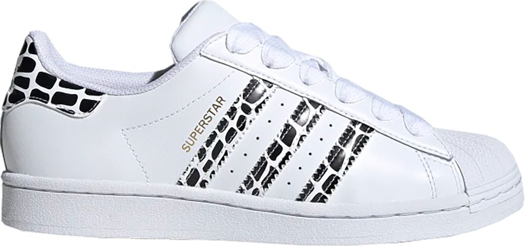 adidas Superstar White Leopard Stripes (W) Cloud White/Gold Metallic/Core Black (FV3452)