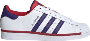 adidas Superstar White Purple Scarlet Cloud White/Purple/Scarlet (FV4189)