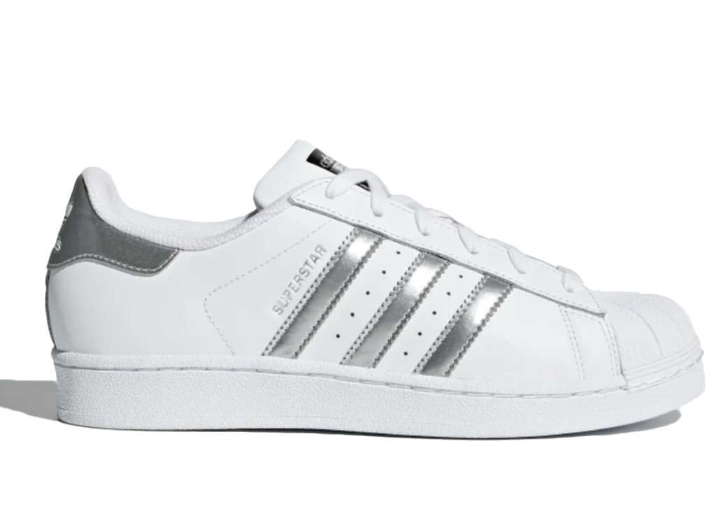 adidas Superstar White Silver Metallic Cloud White/Silver Metallic/Core Black (AQ3091)