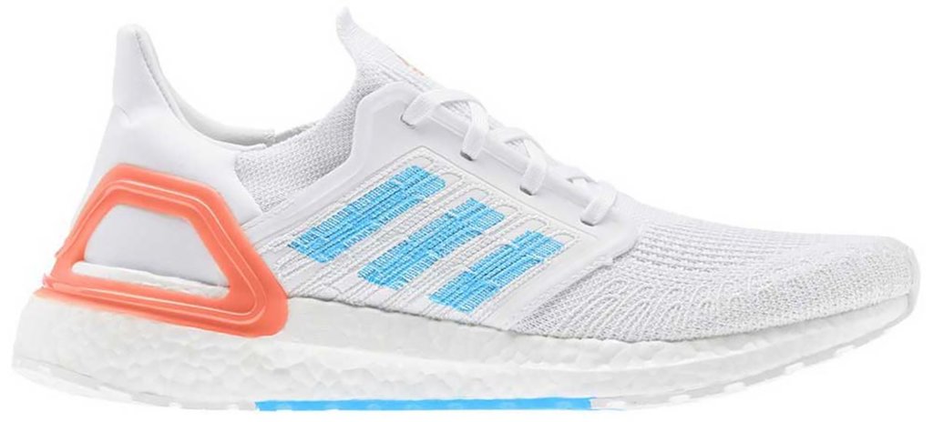 adidas Ultra Boost 20 White Sharp Blue True Orange Footwear White/Sharp Blue/True Orange (EG0768)