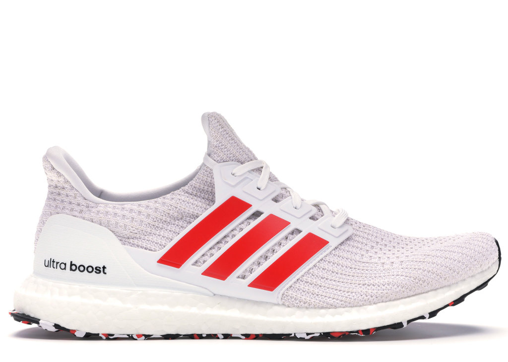adidas Ultra Boost 4.0 Cloud White Active Red Cloud White/Active Red/Chalk White (DB3199)