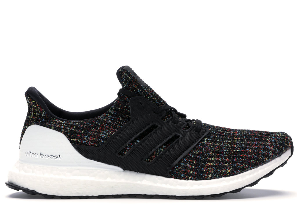 adidas Ultra Boost 4.0 Black Multi-Color White Heel Cage Core Black/Core Black/Active Red (F35232)