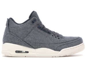 Jordan 3 Retro Wool Dark Grey/Dark Grey-Sail (854263-004)