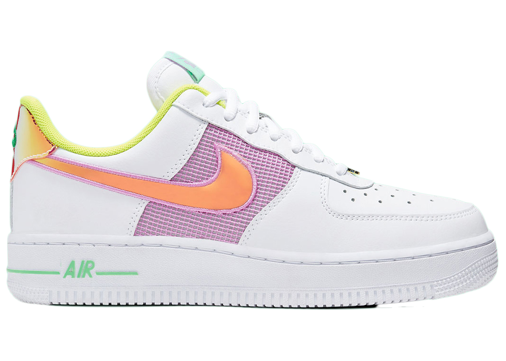 Nike Air Force 1 Low White Multi Pastel (W) White/Lemon Venom-Electro Green-Multi-Color (CW5592-100)