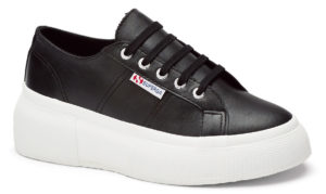 Superga 2287 Nappa Lea Up5 Black White (s24680)