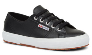 Superga 2750 Nappa Lea Black white (s25376)