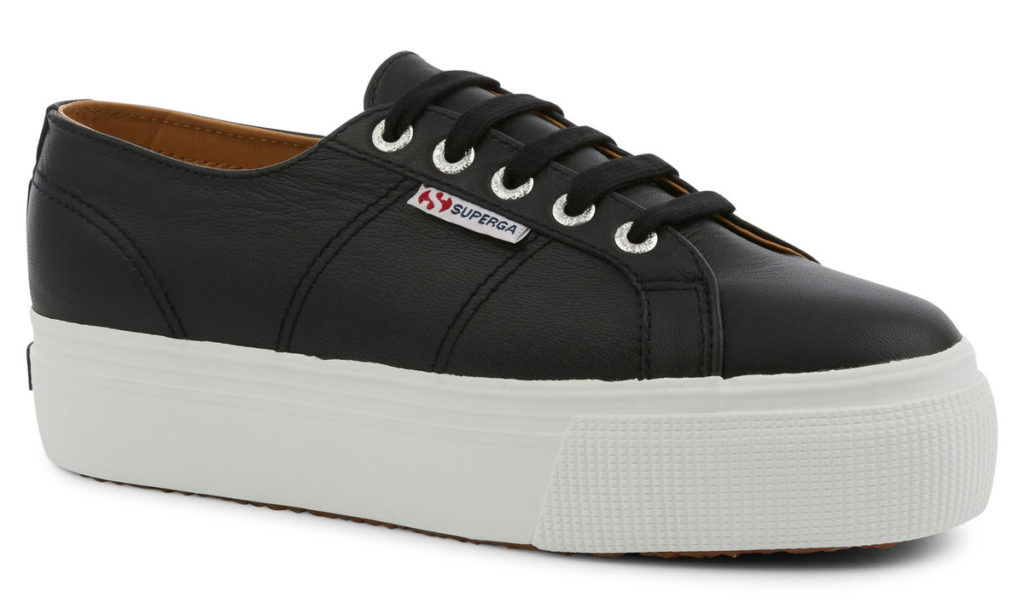 Superga 2790 Nappa Lea Black White (s19807)