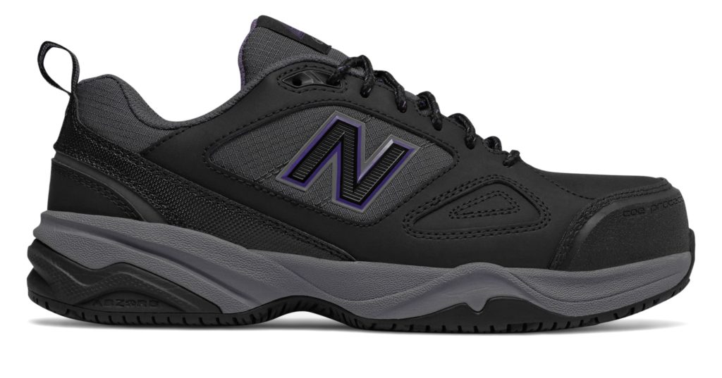 New Balance Steel Toe 627v2 Leather Black/Purple (WID627R2)